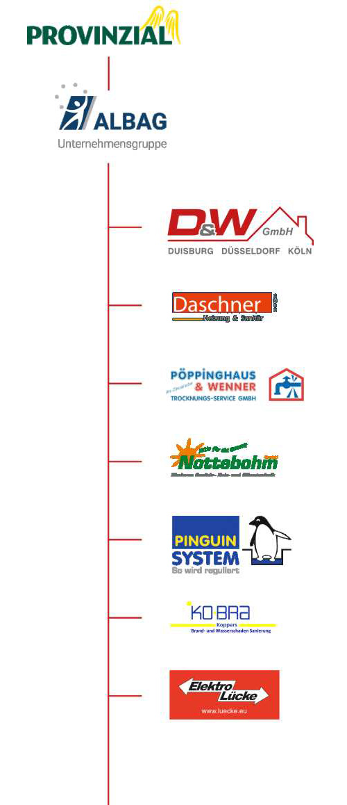 Struktur: Partnerschaften von D&W mit anderen Firmen