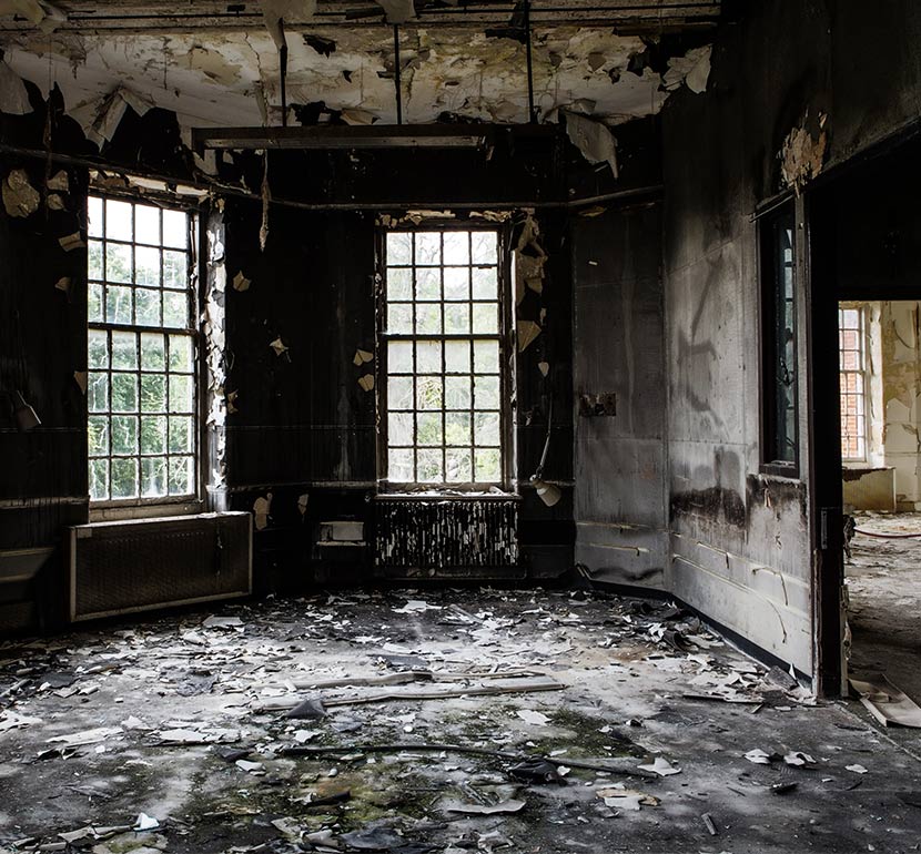 Ausgebrannte Wohnung